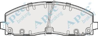 APEC BRAKING pad1880 -  Комплект тормозных колодок, дисковый тормоз